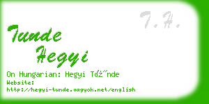 tunde hegyi business card